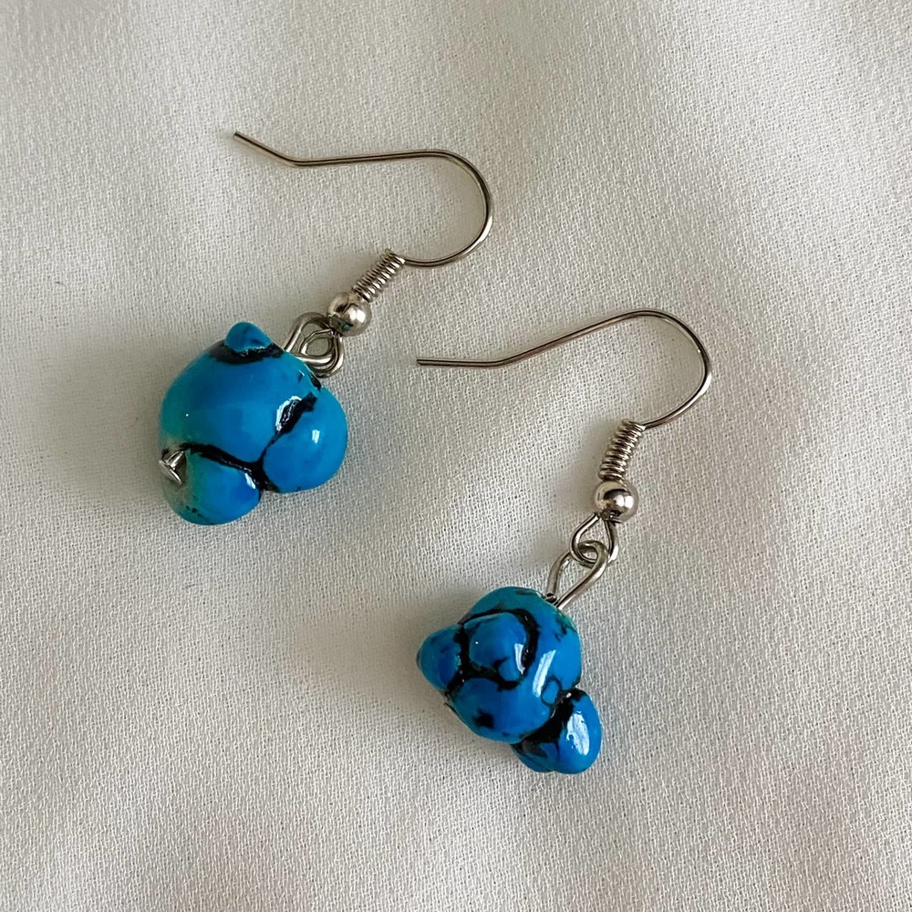 VTG Turquoise Clusters Dangle Earrings